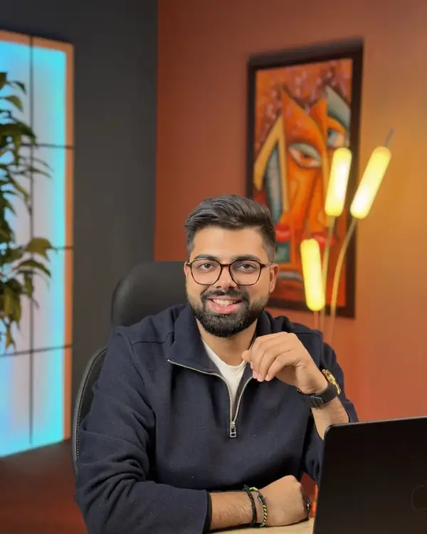 Tushar Gaur at his desk